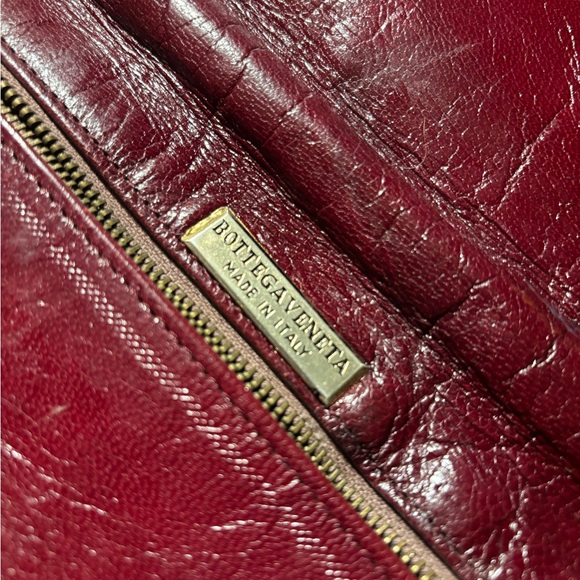 BOTTEGA VENETA VINTAGE BURGUNDY SHOULDER BAG - Picture 11 of 12